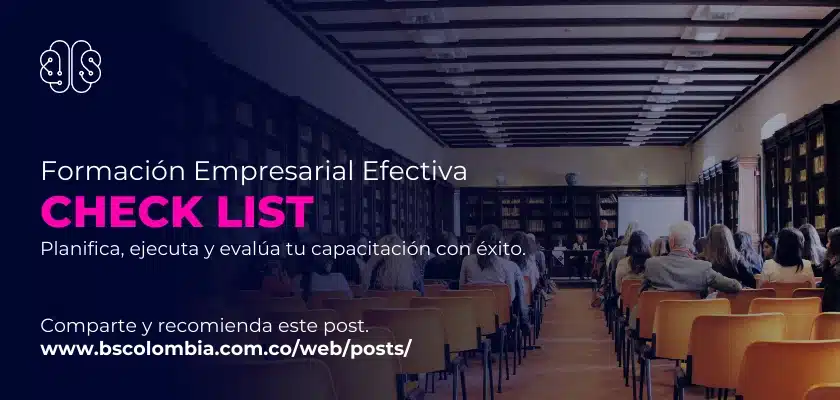 Art checklist para organizar una capacitacion empresarial exitosa